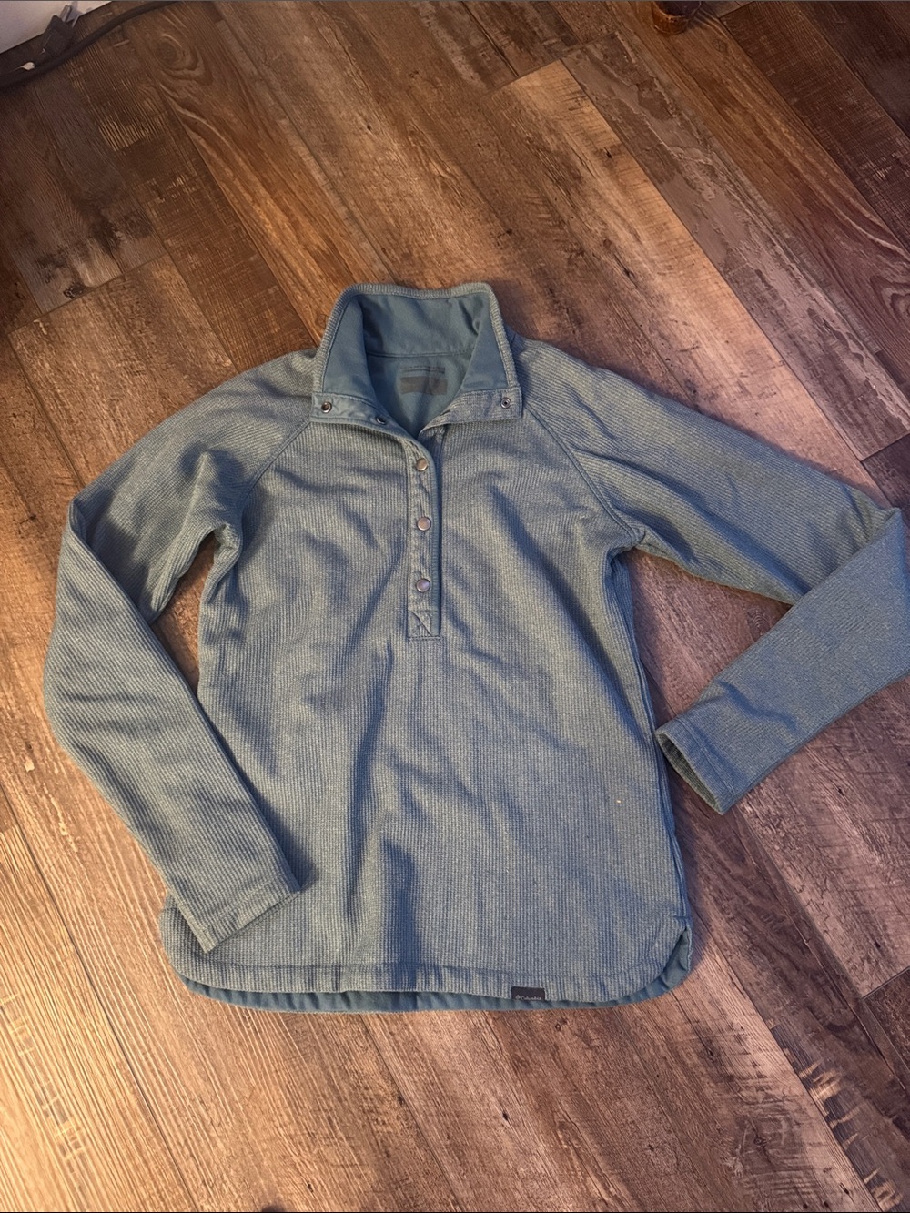 Columbia Light green Quarter-Snap Pullover Turtleneck thick shirt